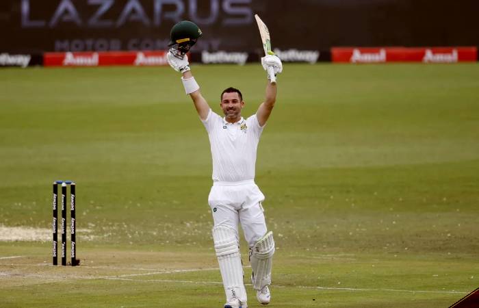 Dean Elgar has scored Test century in his farewell Test series