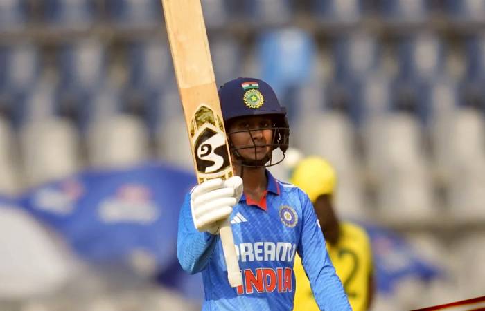 Jemimah Rodrigues helped India put up a relatively big total on board