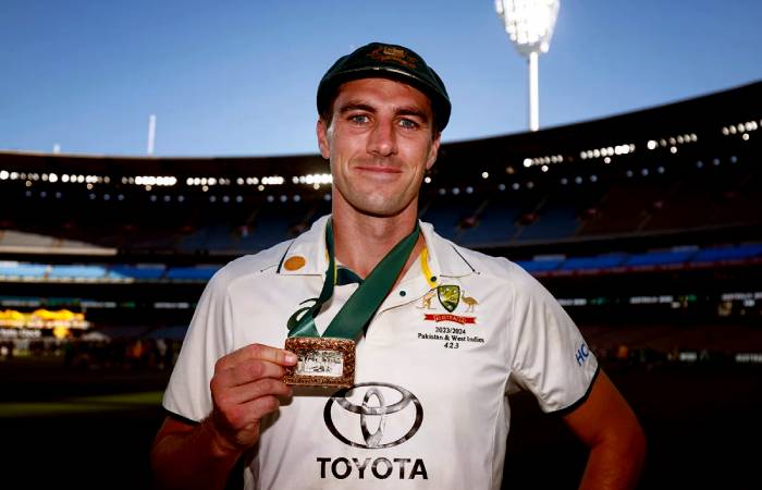 Pat Cummins has won Player of the Match award for taking ten wickets in Boxing Day Test