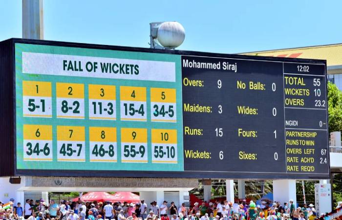 Both the teams have budled out on same day and SA even scored their lowest total ever