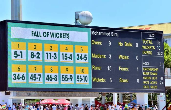 South Africa gets bowled out for their lowest total ever