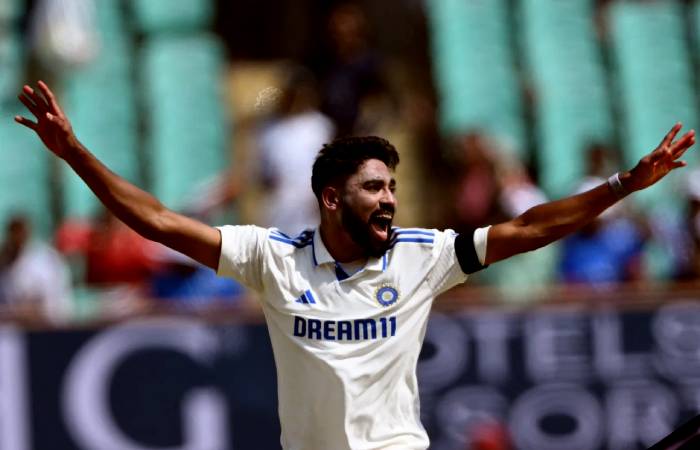 Mohammed Siraj and bowlers have helped India gain a huge lead in Rajkot Test