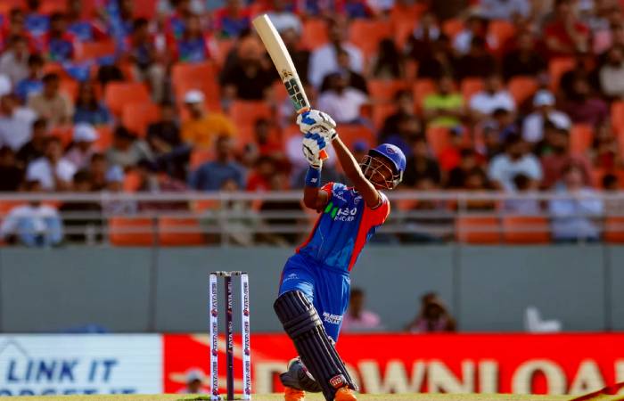 Abhishek Porel went after Harshal Patel in the final over taking 25 runs