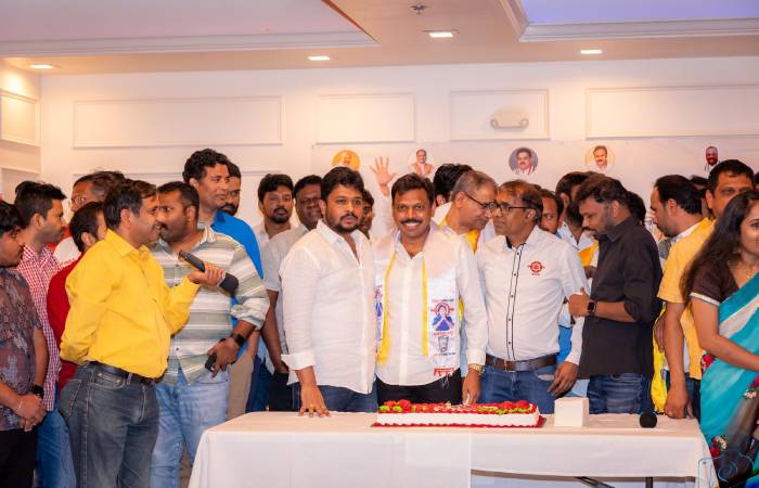 Darsi Janasena MLA Candidate NRI Venkat with all the supporters at the event
