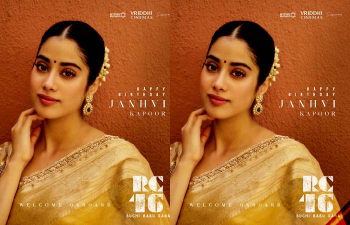 Janhvi Kapoor for the first time wears a saree like her mother Sridevi for RC16