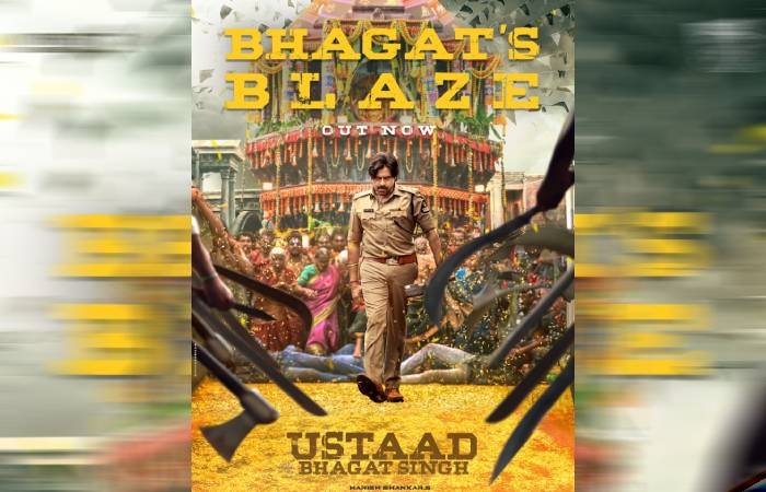 Pawan Kalyan looks dynamic in Bhagat's Blaze from Ustaad Bhagat Singh