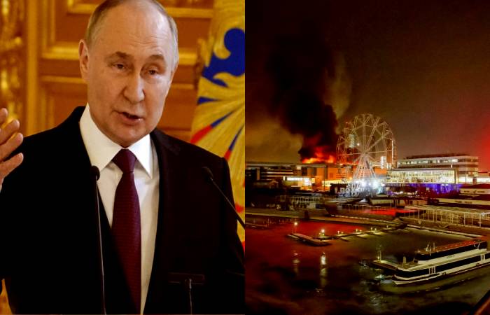 Putin strongly condemns the Moscow attacks and blames Ukraine of conspiring with terrorists