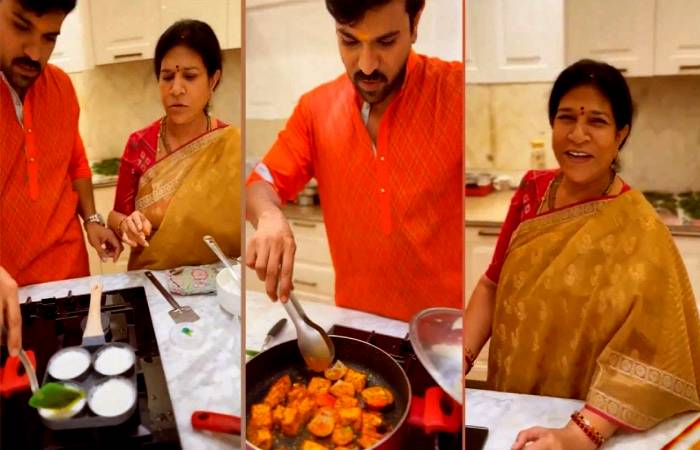 Ram Charan cooks a special dish with his mother on International Women's Day