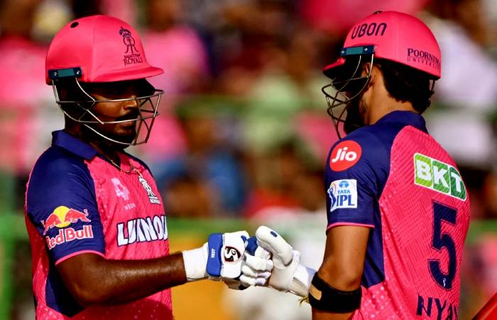 Sanju Samson and Riyan Parag put a good partnership for RR