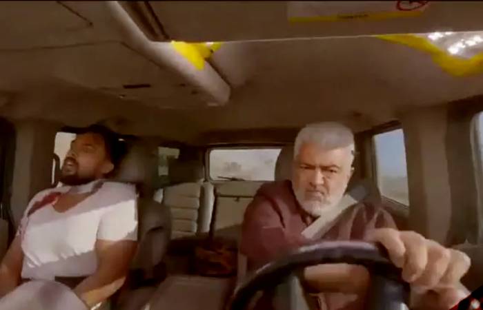 Ajith Kumar and Aarav escape major accident while pulling off a risky stunt