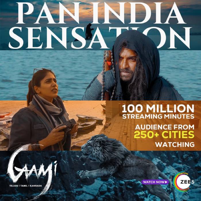 Gaami clocked 100 Million streaming minutes with audiences from 250 cities watching it