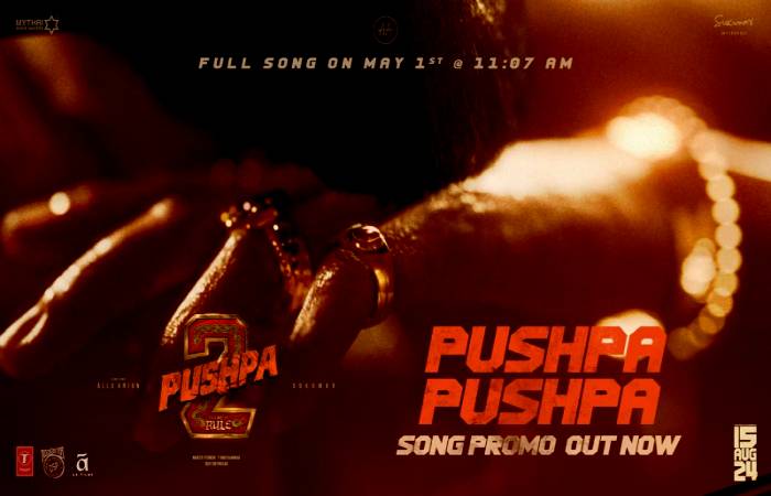 Pushpa 2 The Rule first single Pushpa Pushpa song to be out on 1st May