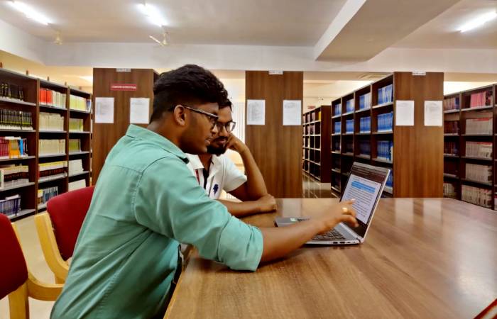 Research Scholars of VISH in library