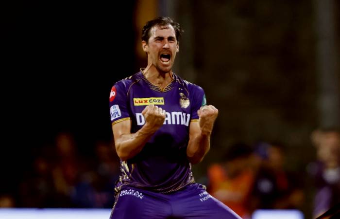 Mitchell Starc took 4 wickets for the first time for KKR this season
