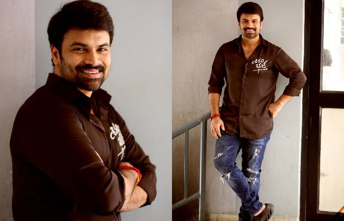 Ashwin Babu talks to media about his upcoming film Shivam Bhaje