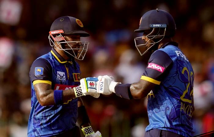 Kusal Mendis and Avishka Fernando kept Sri Lanka innings motoring along until Riyan Parag struck
