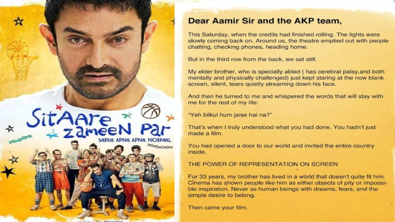 Sitaare Zameen Par inspires touching letter from fan