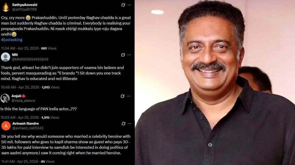 Prakash Raj Mocks Raghav Chadha On Exit From AAP With Viral Meme