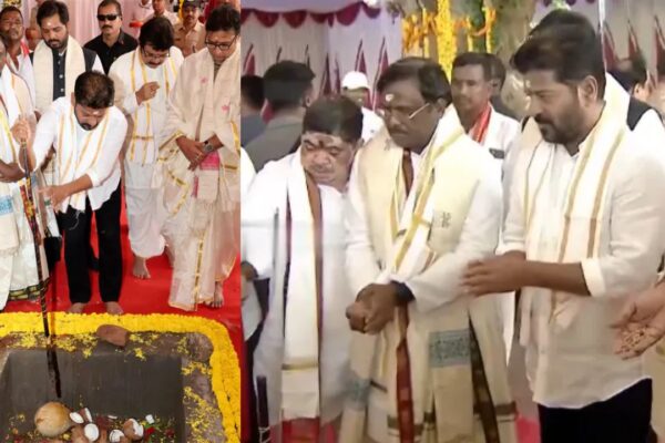 Revanth Reddy Visits Kaleswaram Temple, Reviews Medigadda Barrage Repairs