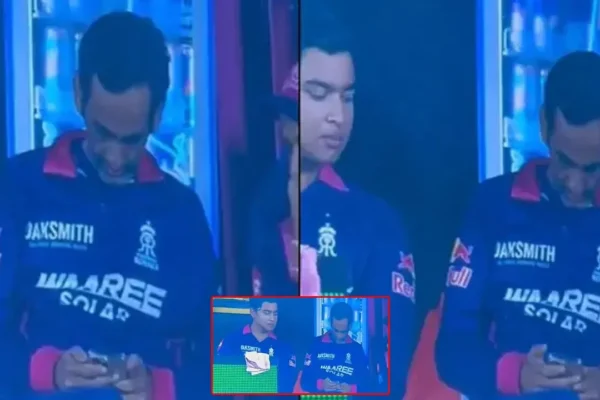 IPL 2026: Rajasthan Manager Caught Using Phone in Dugout
