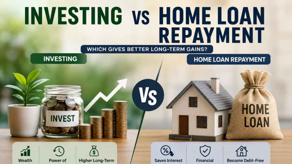 Investing Vs Home Loan Repayment : Which one gives better long-term gains?