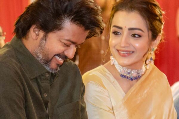 Trisha Krishnan Arrives at Vijay’s Residence to Celebrate TVK’s Win